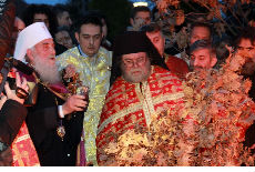 Patrijarh osveštao badnjak Patrijarh osveštao badnjak